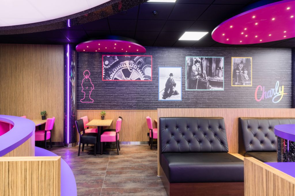 Cafeteria Charly Kerschoten in Apeldoorn met een link naar Charly Chaplin